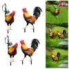 Garden Stakes Rooster Animal Statue Yard Sign Decorative Sculpture Lifelike Figures Hen Garden Ornaments for Backyard Outdoor