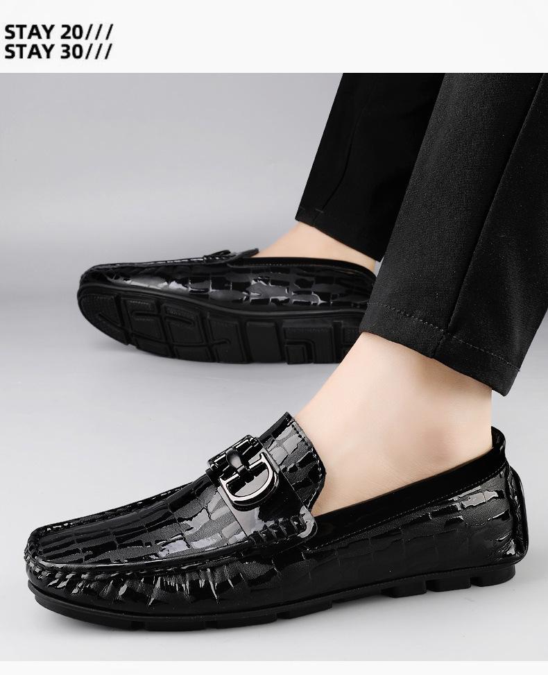 Bean Bean Stylish Men's Retro Genuine Leather Driving Loafers - Soft Sole Casual Shoes