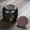 WSHYUFEI czarna ceramika puszka na herbatę chińska porcelana słoik ceramiczny przenośny szczelnie zamknięty słoik do przechowywania pudełka na herbatę cukierki zbiornik na przyprawy