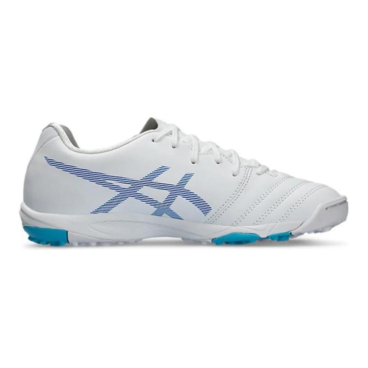 Asics Ds Light Jr Artificial Turf Round Toe Lace-Up Low-Top Soccer Shoes Kids Soccer Shoes White Blue 1104A047-102