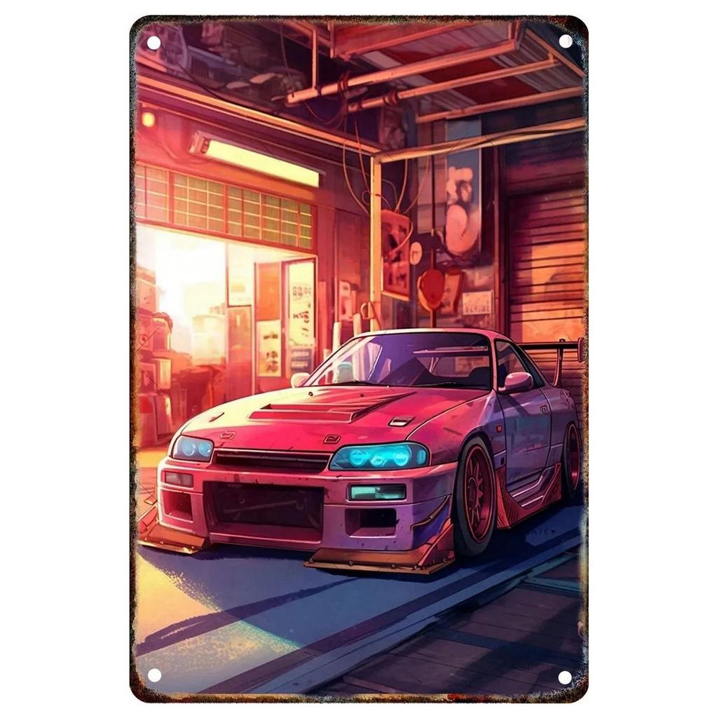 Vintage Metal Tin Signs Classic Car Wall Posters Plate Wall Decor for Home Garden Bars Man Cave Cafe Clubs Retro Posters Plaque