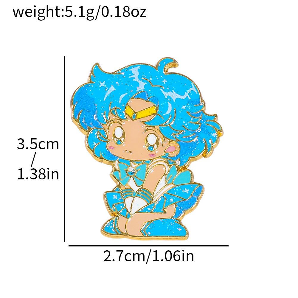 Japanese Cartoon Anime Sailor Moon Metal Badge Sailor Moon Huoyali Little Rabbit Brooch Exquisite