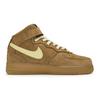 Nike Air Force 1 Leather, Suede Mid top Skateboard Shoes Unisex Brown DJ9158-200(Team80SBOX)