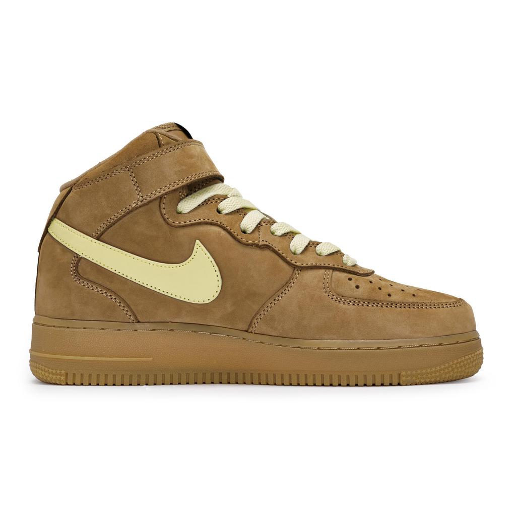 Nike Air Force 1 Leather, Suede Mid top Skateboard Shoes Unisex Brown DJ9158-200(Team80SBOX)
