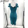 BITCED Women's Body-Sculpting Sexy Off-Shoulder Solid-Color Bodycon Dress
