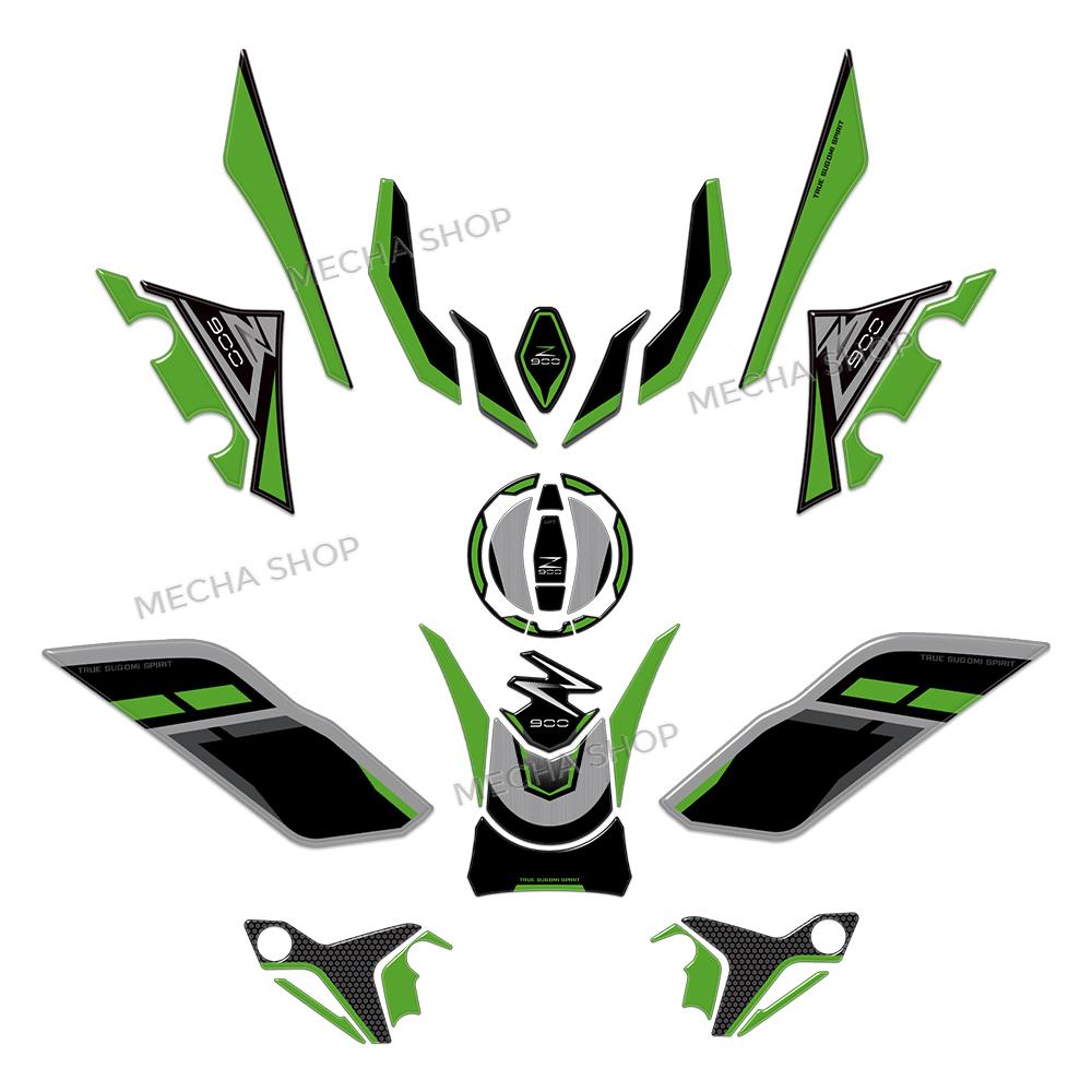 3D Motorcycle Fuel Tank Sticker Oil Gas Cap Cover Protector Decals Kit Accessories Waterproof For Z900 Z 900 SE 2025