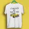 Lustiges NYC-Reise-Überlebender Gelbes Taxi Meme Grafik T-Shirt