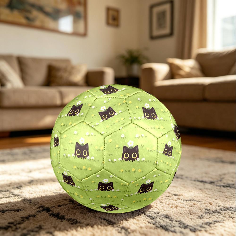 1pc Cat Flowers Size 5 Soccer Ball Professional Match Training Football Indoor &Outdoor Sports Ball Lightweight Durable c65105
