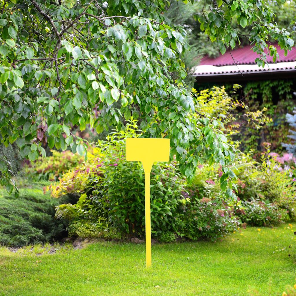 10Pcs Waterproof Plant Tags Nursery Garden Labels Reusable Foldable Markers for Seedling Tracking Gardening Insert Cards Yellow