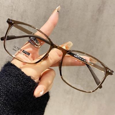 54-19 New Ultra-Light TR Myopia Glasses Frame Women Retro Ultra-Light Frame Men Anti-Blue Light Reading Glasses