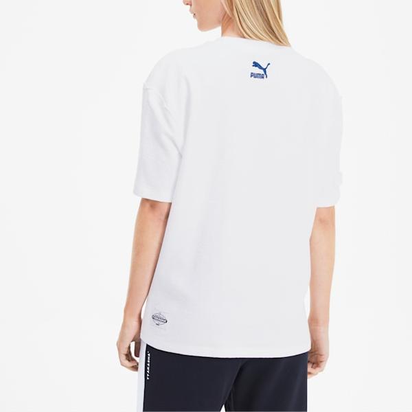 Puma X Tyakasha Logo Print Short Sleeve T-Shirt Unisex Tops White 595559-02