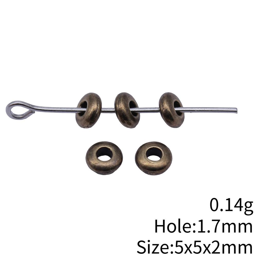Square Round Mini Spacer Beads Metal Loose Beads For Thin Chain Bracelet Necklace DIY Jewelry Making Supplies For