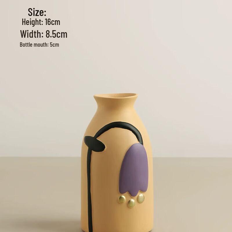 Nordic Morandi Ceramic Decorative Vase