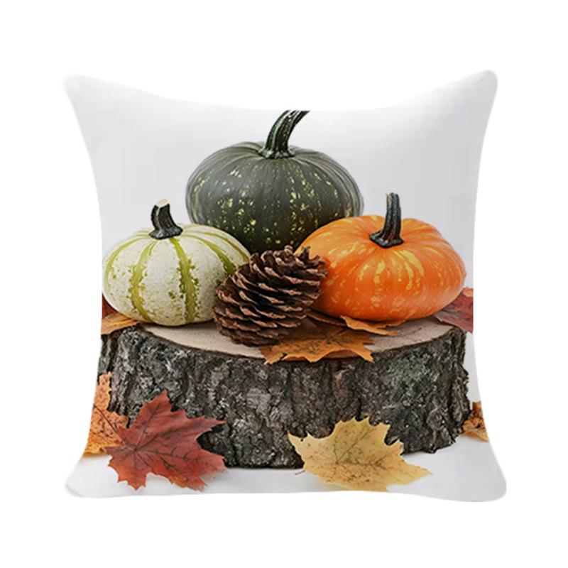 

New Thanksgiving Harvest Day Pumpkin Pillow Cover Living Room Sofa Cushion Home Furnishings 45*45