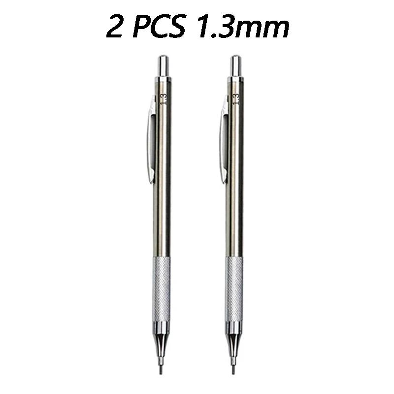 1/2/3 PCS Metal Drawing Pencils 0.3 0.5 0.7 mm HB Art Sketch Writing Mechanical Pencil Leads School Office Supplies Stationery