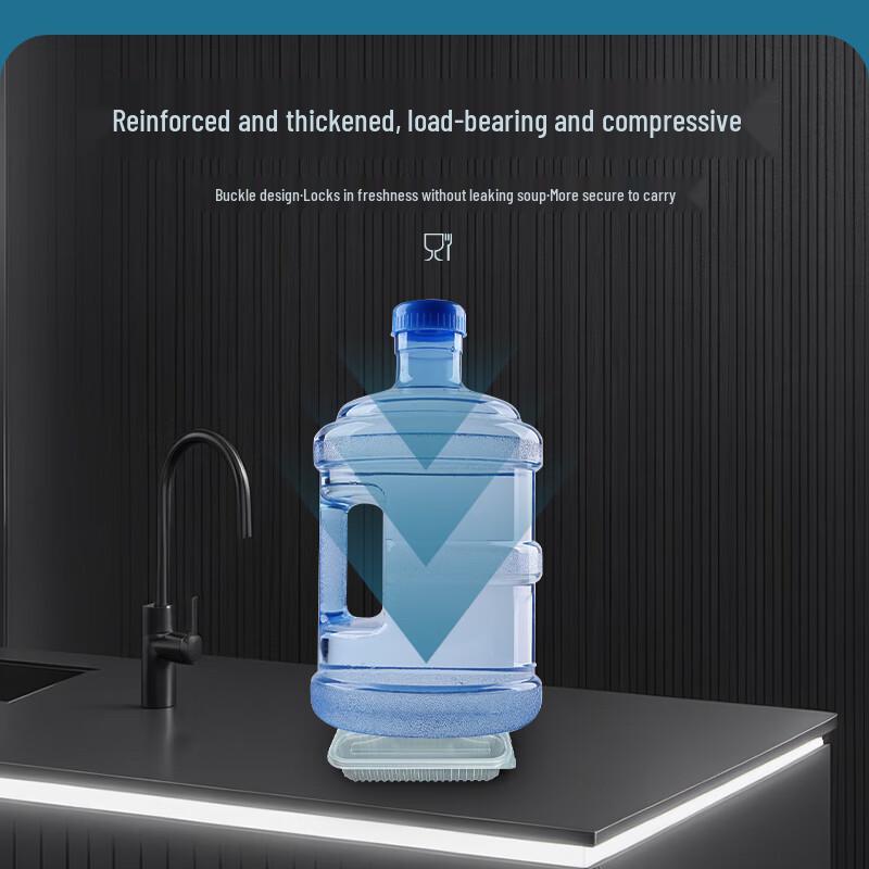 Disposable 4-Compartment Transparent Food Container