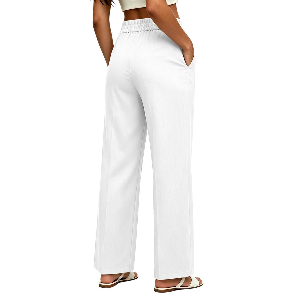 Women's Casual Wide Leg Pants with Pockets for Everyday Wear
