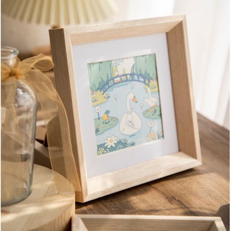 Home Decor Solid Wood Small Photo Frame DIY Photo Frame Table 6 Inches 7 Inches 8 Inches Album Frame Wall Hanging