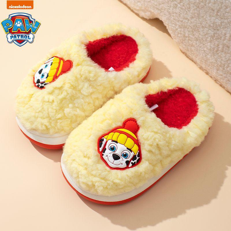 Paw Patrol Kinder rutschfeste Winter-Fellhausschuhe - Warm Baumwolle für Jungen & Mädchen