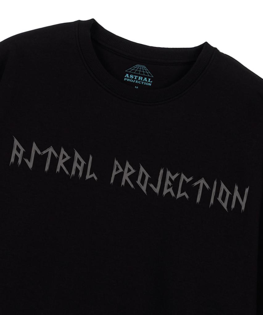 ASTRAL PROJECTION Ancient Monk Loose Fit Sweatshirt_Black
