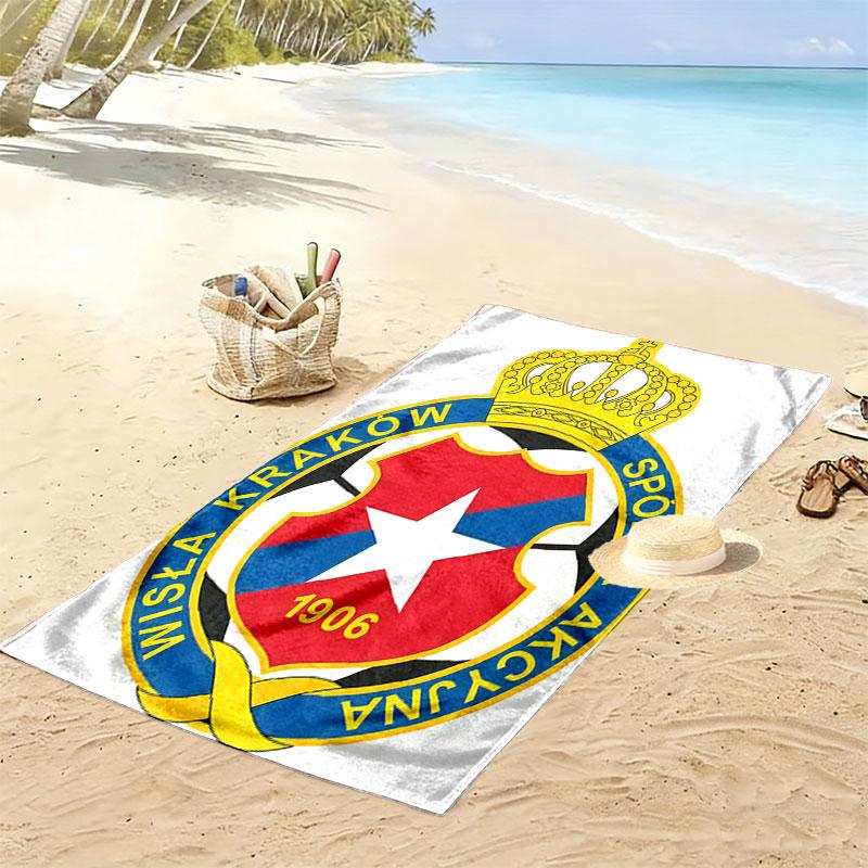Wisła poster Print Beach Towel, Large Soft Quick Dry Towel for Beach Camping Swimming