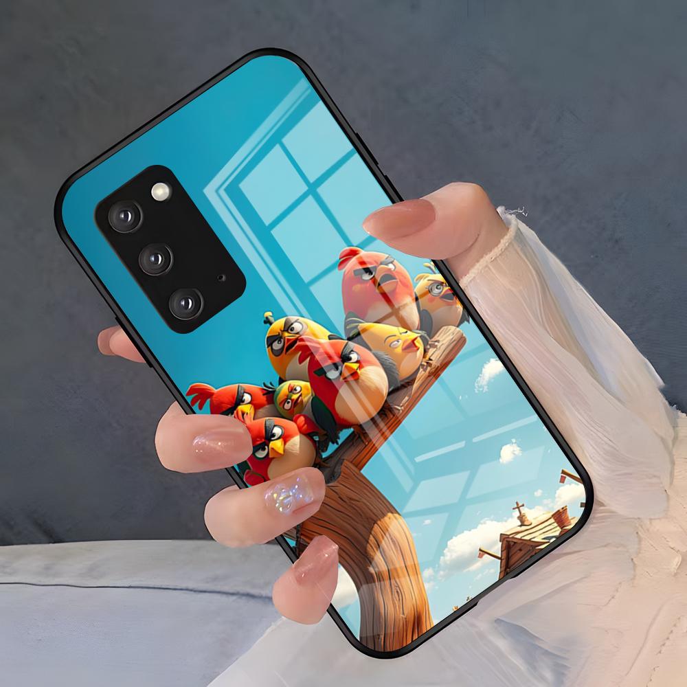 Cute A-Angry B-Birds Phone Case For Samsung S26 S25 Plus S20 S20 Plus S22 Ultra S23 FE S21 Plus S21 Ultra Glass Cover