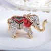 Rhinestone Elephant Keychain Alloy Good Luck Keychain with Keyring Sparkling Elephant Keychain Bag Charm Gift for Men Women