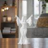 3D-gedruckte Geisterfrau-Skulptur, Geisterstatue für moderne Wohnkultur, Minimalistische gruselige Figur, Geisterfrau-Figur für Schreibtisch