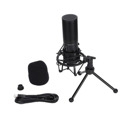 Computer Microphone Cardioid Pointing Condenser Microphone with USB Cable Protective Cover for