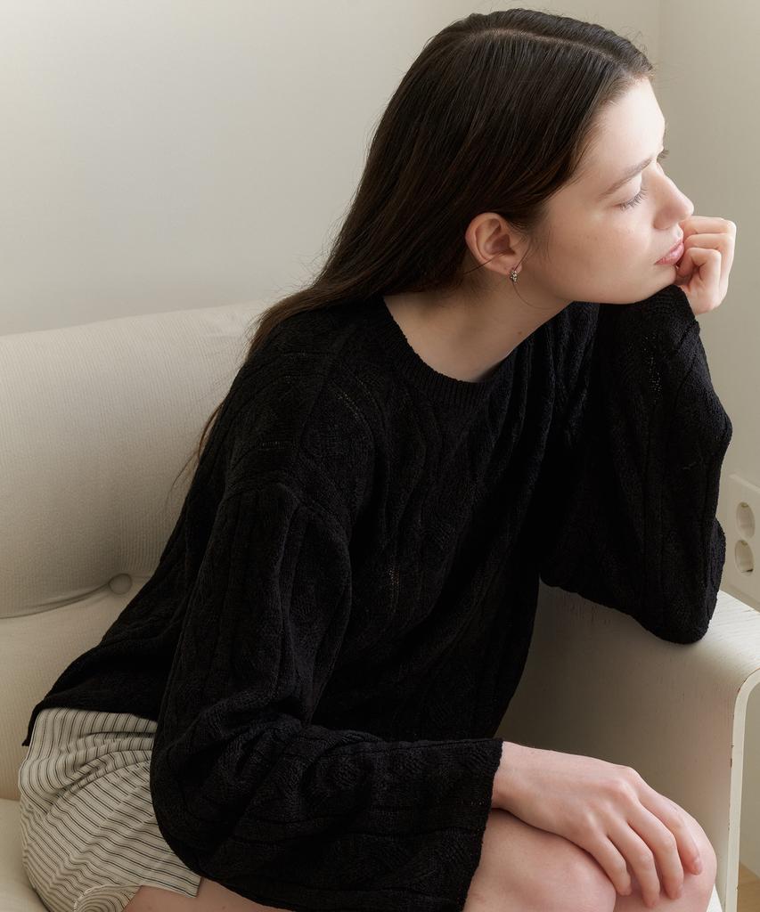 YUPPE Net Cable Knit_Black