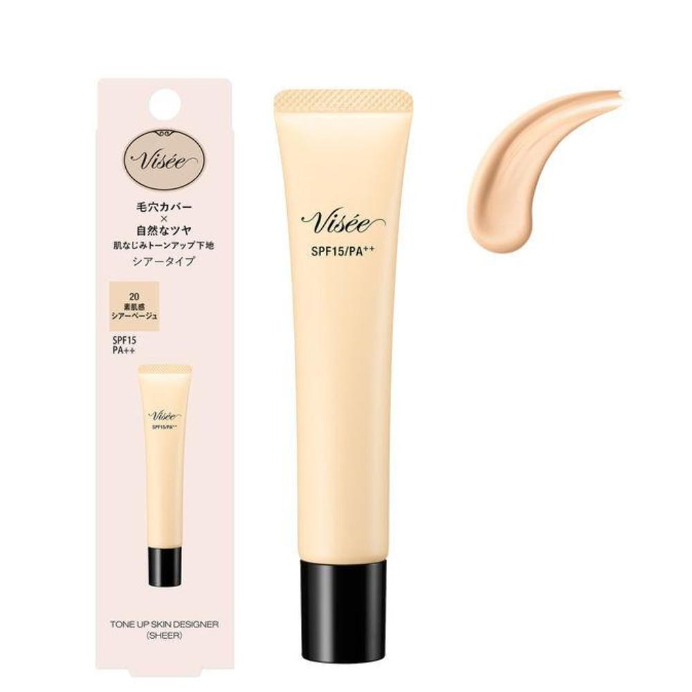 Kose Visee Tone Up Skin Designer 20 Sheer Beige SPF15PA 30g