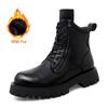 2025 Genuine Leather Mens Boots Luxury Brand Casual Boots New Thick Bottom Men Ankle Boots Italian Designer Punk Motorcycle Boot