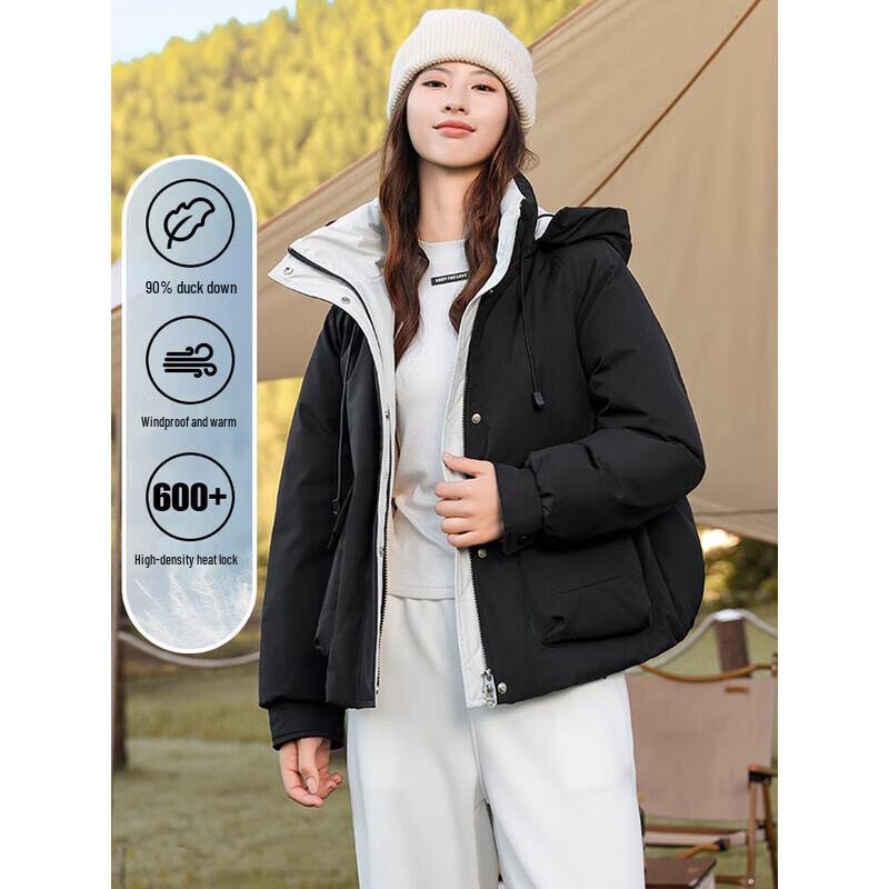 YAYA Women's Outdoor Hooded Down Jacket