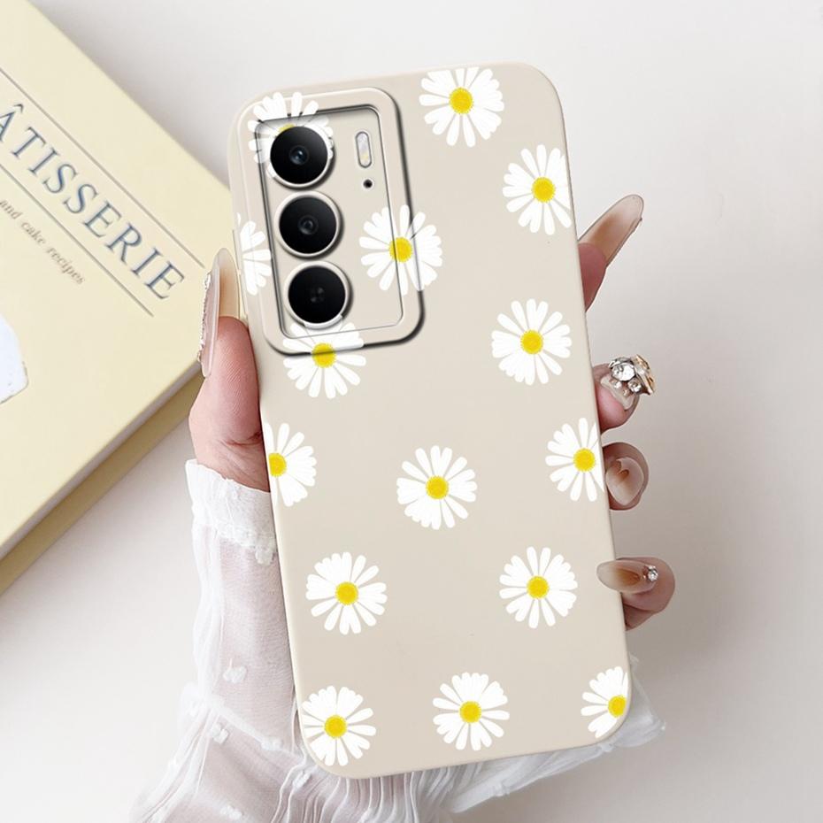 Phone Case For Realme C75 C65 4G 2024 Pretty Girl Flower Printed Soft Silicone Back Cover For Realme C65 C75 Cases Bumpers