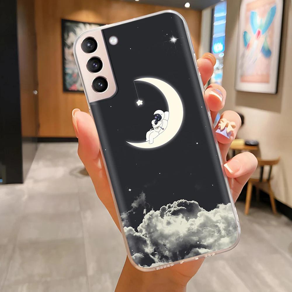 For Samsung S21 FE Plus Ultra Phone Case Butterfly Cat Soft Silicone Cover For Galaxy S21+ S21FE S 21 Protection Funda Coque
