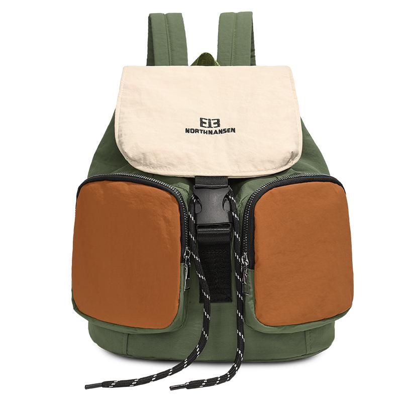 Color Block Student Schoolbag Men's Backpack Women's Large Capacity Multi-Pocket Backpack