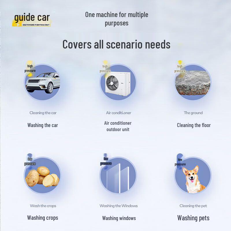 Compass 1800W High Pressure Car Washer CN Plug (adapter Included)