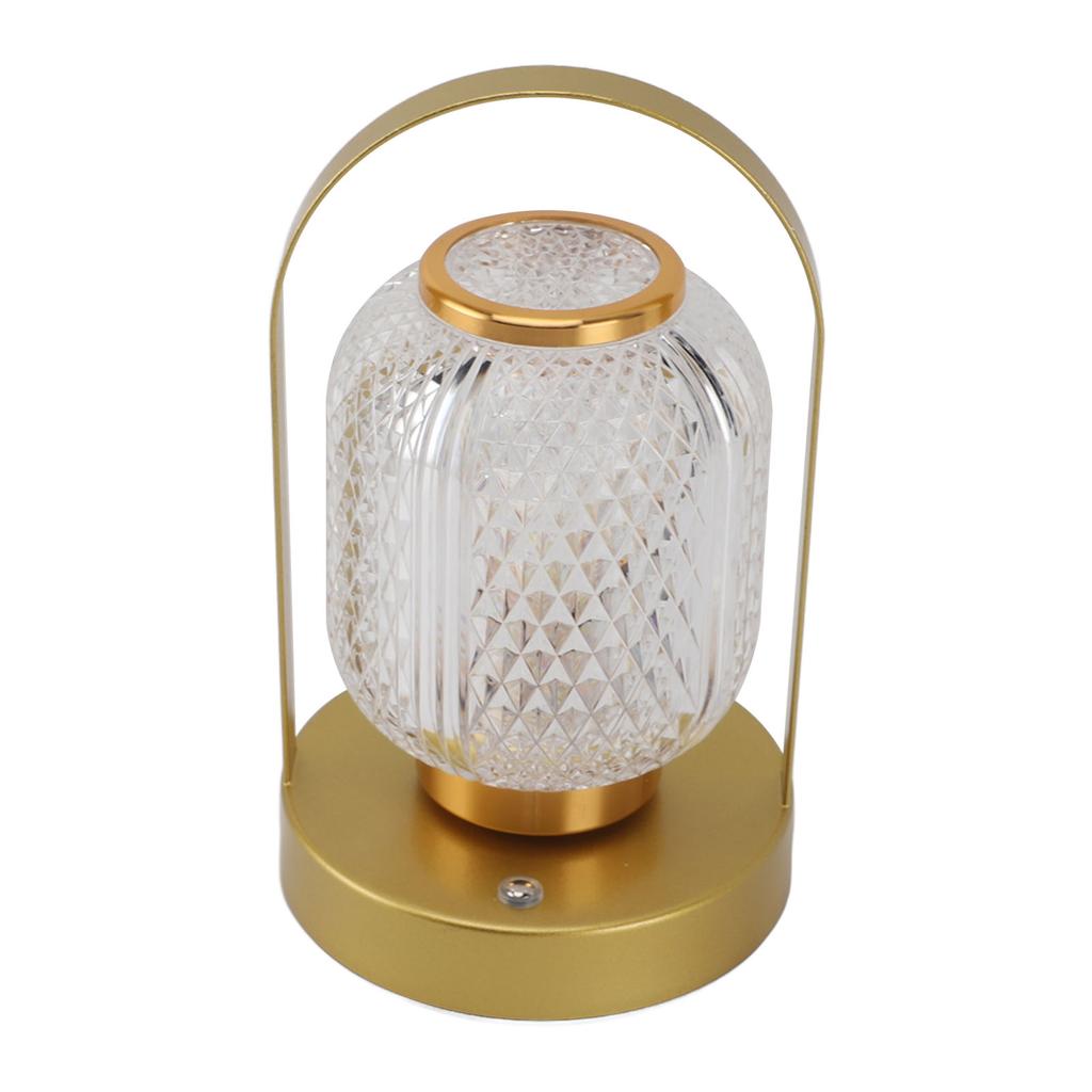 Lanterne de Table Sans Fil à Piles Dimmable Rechargeable USB Type C Contrôle Tactile LED Portable