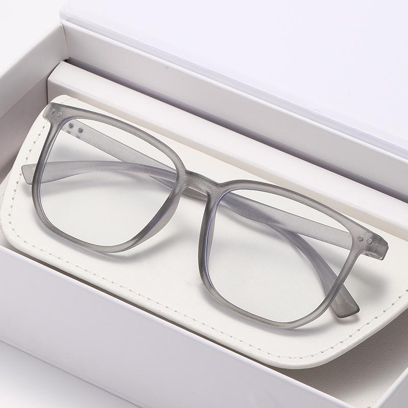 Classic Retro Large Square Frame Myopia Glasses Wood Grain Anti-blue Light Short Sight Glasses Trendy Minus Diopter Eyeglasses