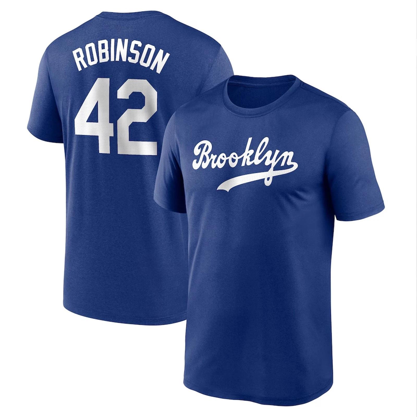 Jackie Robinson T Shirt, Brooklyn Dodgers Jackie Robinson Name & Number T-Shirt XXXXL