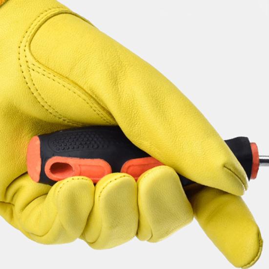 1 Pair Gardening Glove Anti-scratch Effective Faux Leather Practical Heat-resistant Protective Glove for Planting