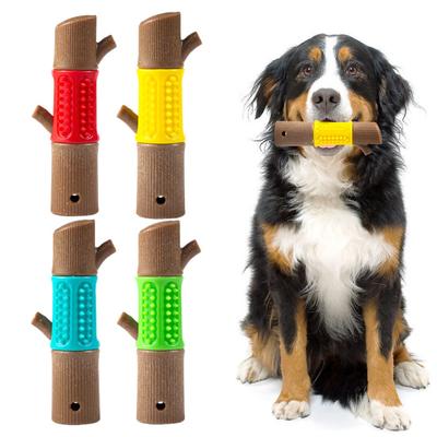 Brinquedo para cachorro comestível resistente ao desgaste colorido para limpeza dos dentes do cão de estimação bastão molar interativo