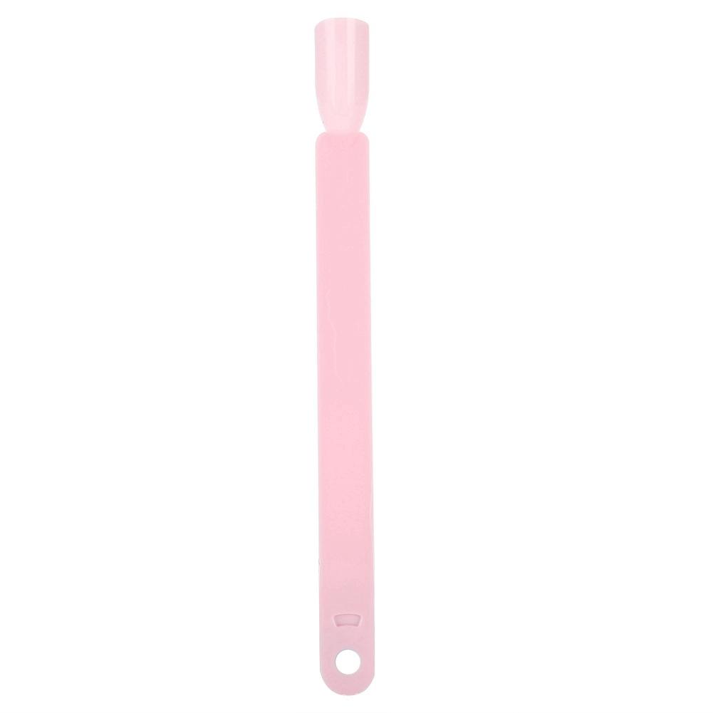 100Pcs Bag Fan False Nail Tip Stick Palette Manicure Polish Gel Display Practice Tools(Pink)