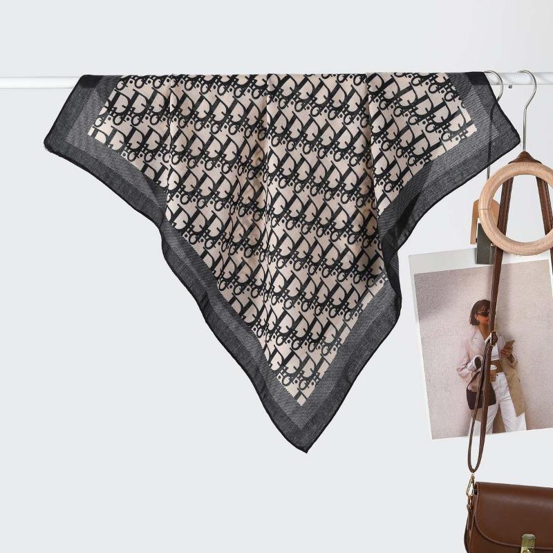 Hot-selling silk scarves women's temperament versatile simple warm small scarf scarf scarf spring and autumn warm scarf