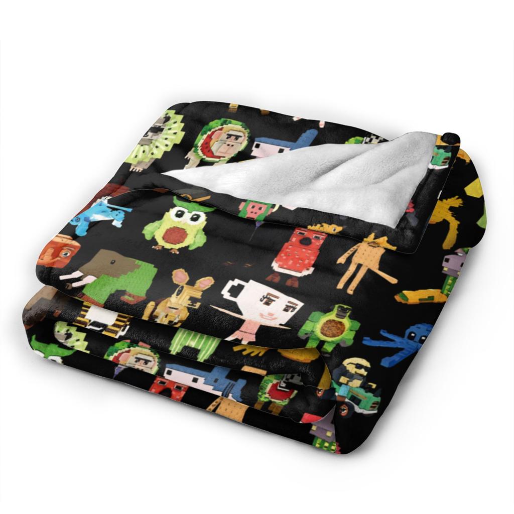 Steal a Brainrot Game Knitted Blankets Fuzzy Throw Blankets Bed Sofa Decoration Ultra-Soft Warm Bedsprea,