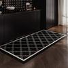 Kitchen Floor Mat Waterproof Non-slip Wash-free Carpet PVC Leather Strip Rugs American Black and White Home Decoration Foot Mats