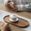 Wooden Leaf-Shaped Snack and Tea Tray