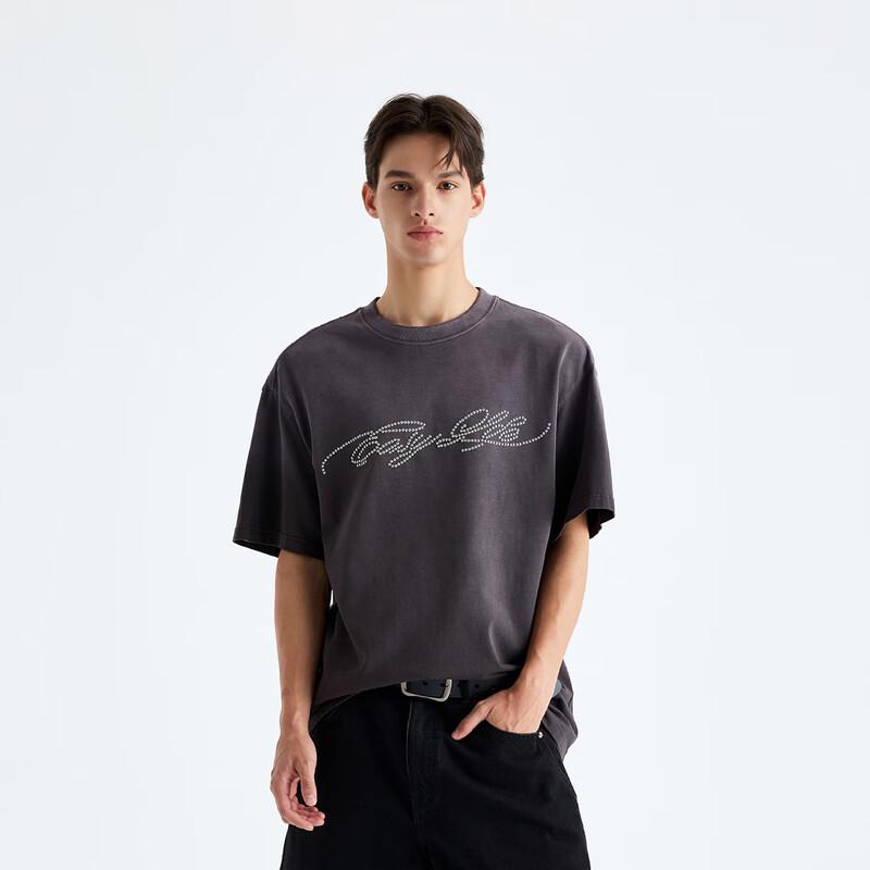 CHINISMCH Men s Vintage Washed Cotton T-Shirt L