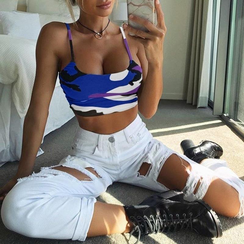 Γυναικείο Σωληνάριο με τύπωμα διαβολικού νύχι Ζαρτιέρες αφαλό