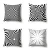 Gray Nordic Retro Ins Light Luxury Polyester Pillowcase Car Decoration Home Printed Waist Rest Pillowcase